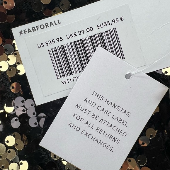 JustFab Sequined Camisole Size Medium New With Tags - Picture 5 of 6